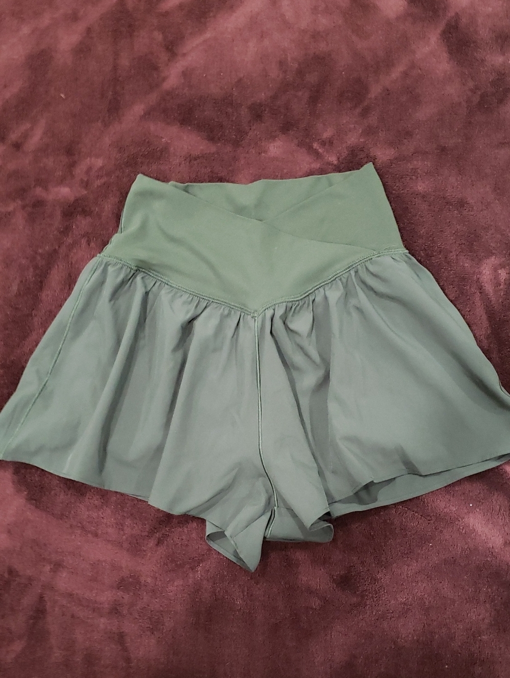 aerie Green Flowy High-Waist Skort